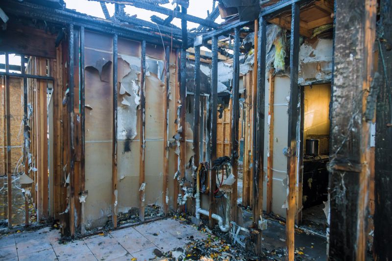 Repaired Fire-Damaged Interior